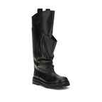 The Attico Black Calf Leather Bos Taurus Boots - Zeiniez