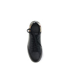Burberry Black Calf Leather Bos Taurus Low Top Sneakers