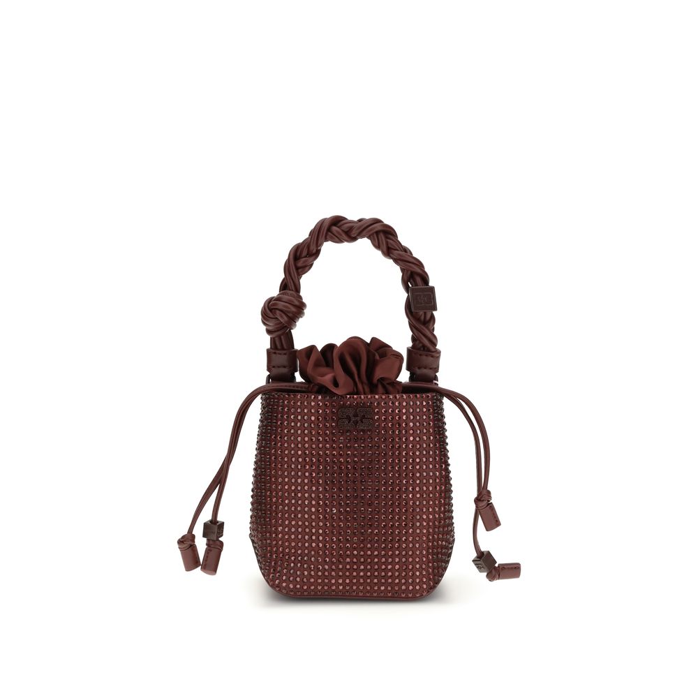 Ganni Bordeaux Recycled Polyester Handbag - Zeiniez