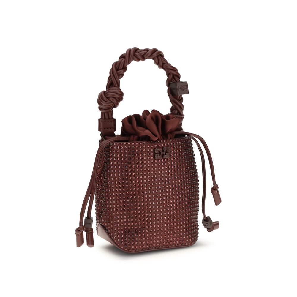 Ganni Bordeaux Recycled Polyester Handbag - Zeiniez