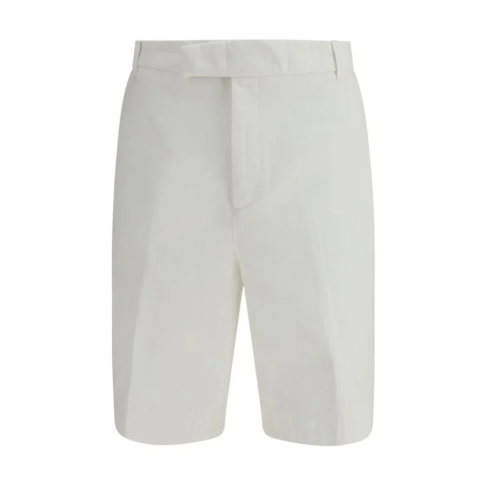 Thom Browne White Polyester Bermuda Shorts - Zeiniez