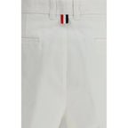 Thom Browne White Polyester Bermuda Shorts - Zeiniez