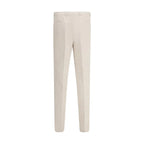 Brunello Cucinelli Beige Cotton Casual Pants - Zeiniez