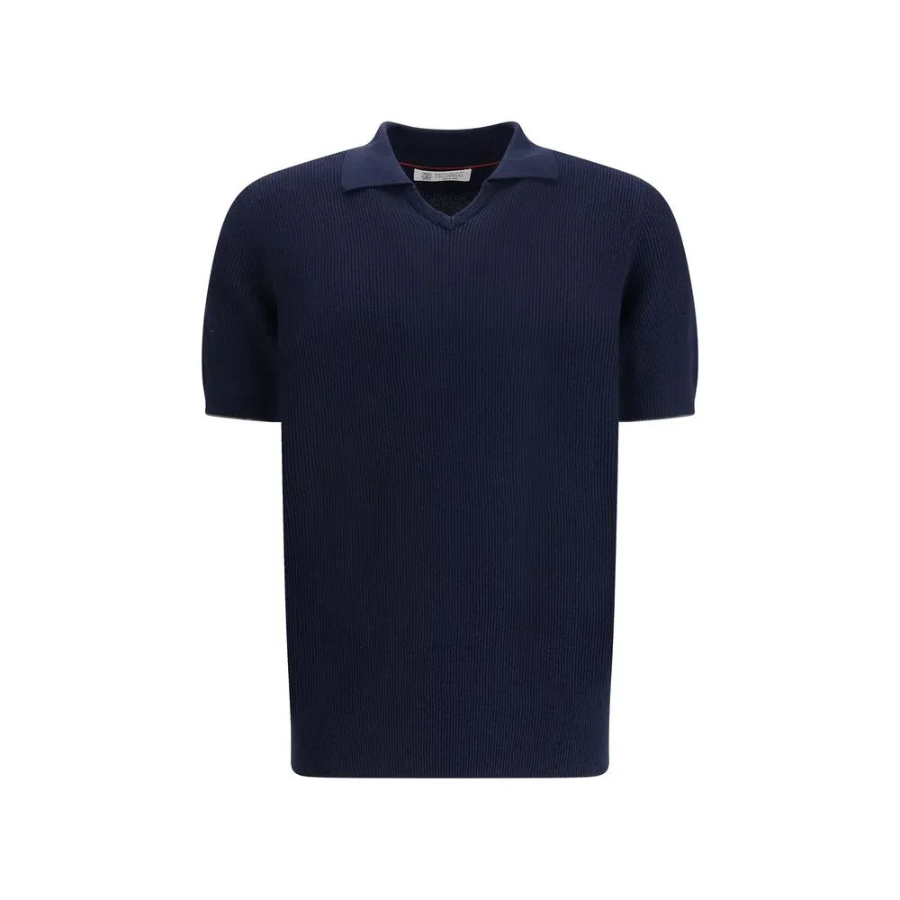 Brunello Cucinelli Blue Cotton Dress Shirt - Zeiniez