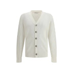 Brunello Cucinelli White Cotton Cardigan - Zeiniez