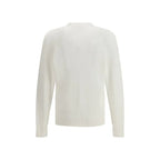 Brunello Cucinelli White Cotton Cardigan - Zeiniez
