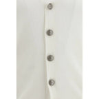 Brunello Cucinelli White Cotton Cardigan - Zeiniez