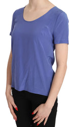 Patrizia Pepe Silk Purple Short Sleeve Casual Top Blouse - Zeiniez