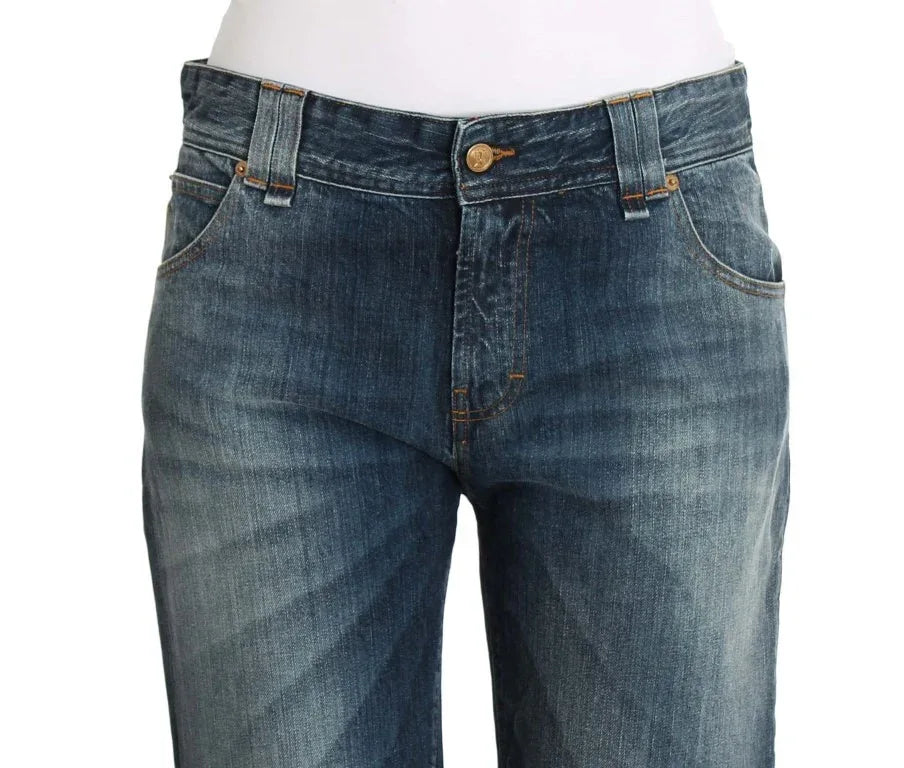John Galliano Blue Wash Relaxed Fit Cotton Stretch Denim Jeans - Zeiniez