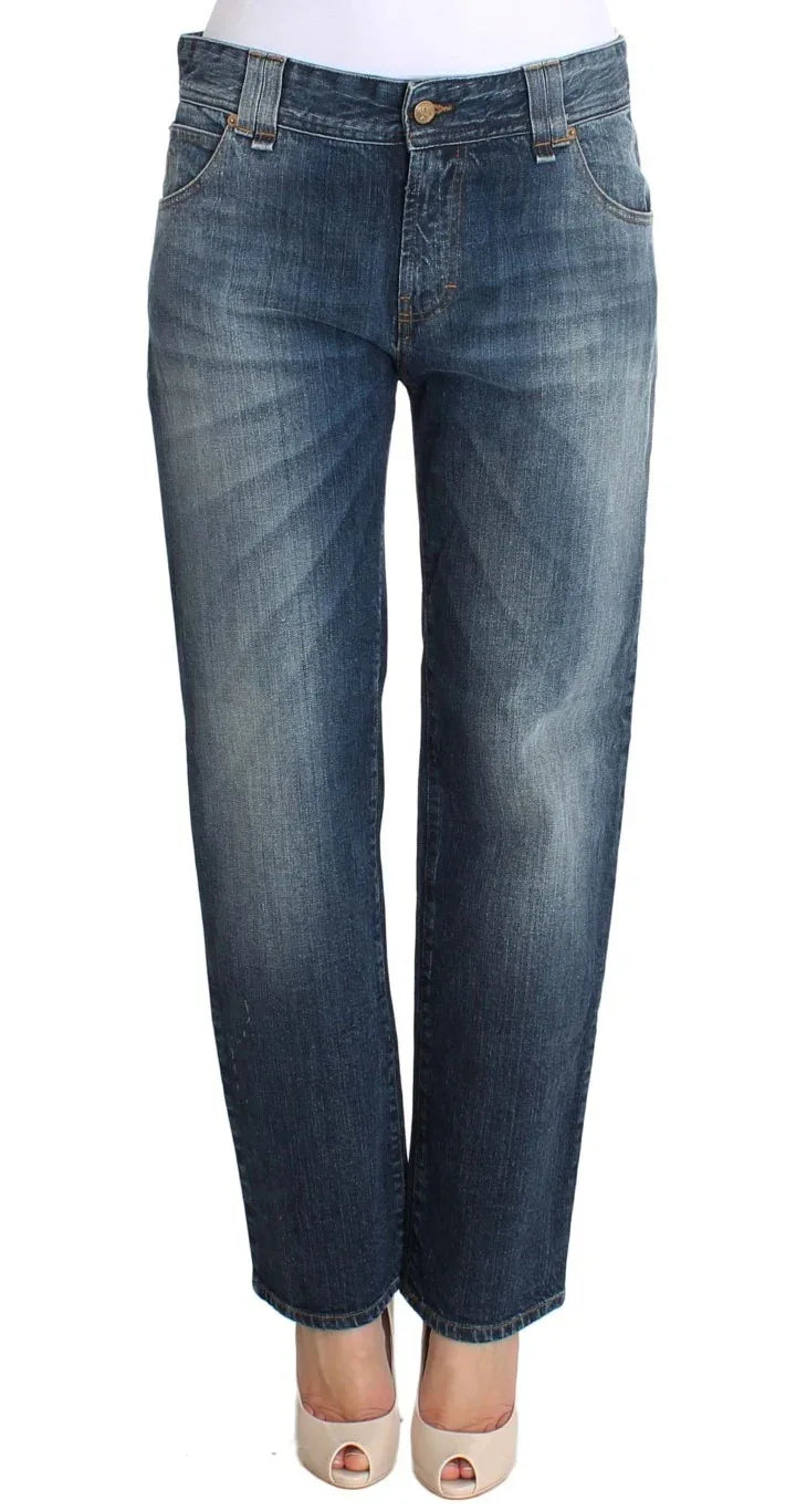 John Galliano Blue Wash Relaxed Fit Cotton Stretch Denim Jeans - Zeiniez