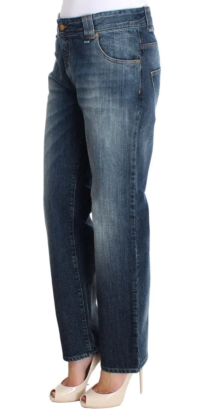 John Galliano Blue Wash Relaxed Fit Cotton Stretch Denim Jeans - Zeiniez