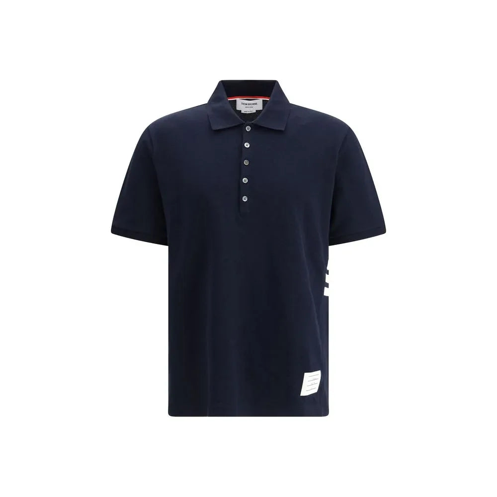 Thom Browne Blue Cotton Polo Shirt - Zeiniez