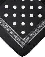 Dolce & Gabbana Black Polka Dot Square Handkerchief Scarf - Zeiniez