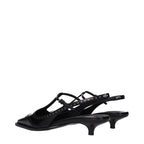 Miu Miu Black Leather Mid Heel Pumps