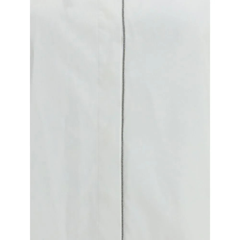 Brunello Cucinelli White Cotton Dress Shirt - Zeiniez