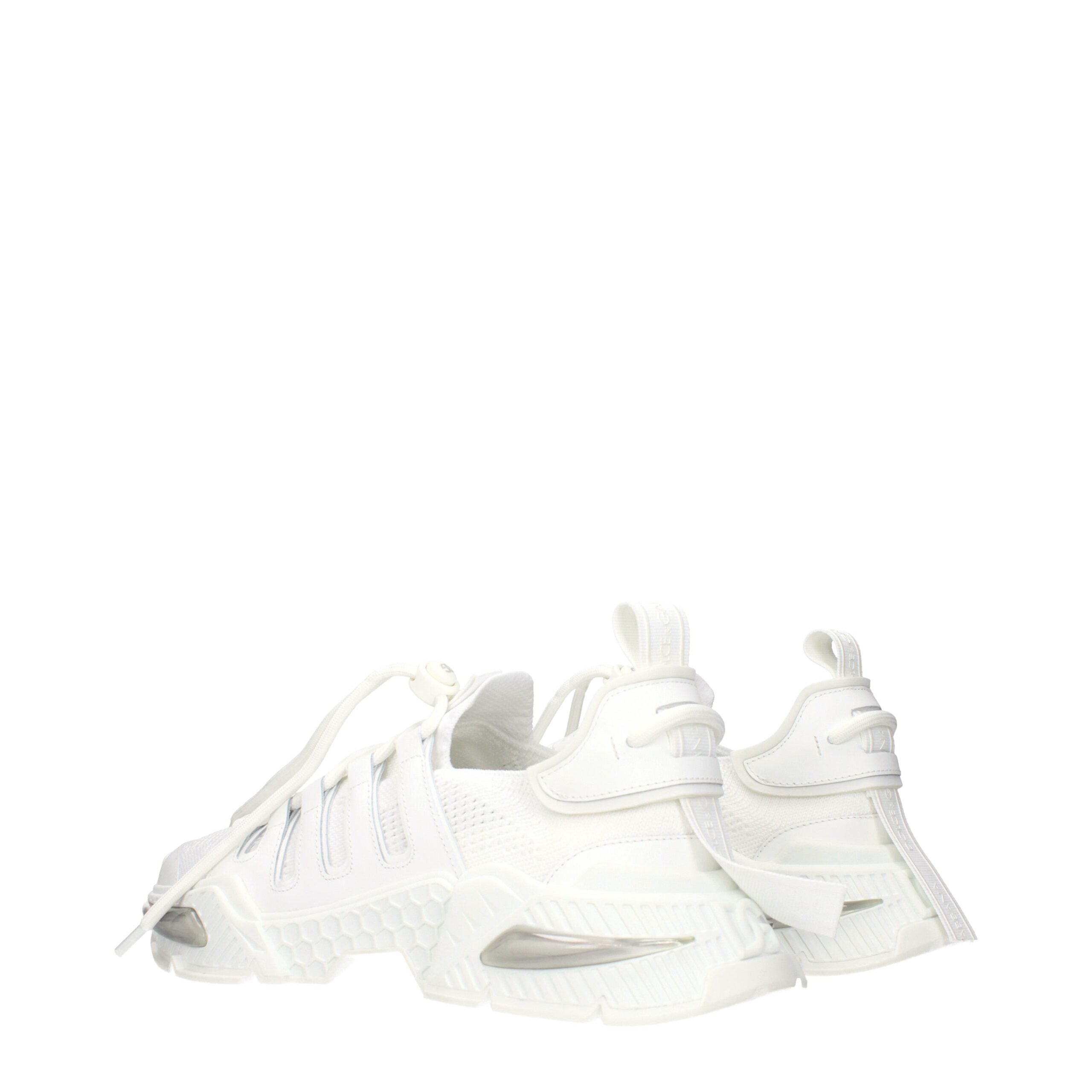Dolce & Gabbana White Fabric Athletic Sneakers