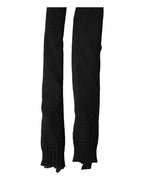 Dolce & Gabbana Black Wool Knitted Neck Wrap Shawl Men Scarf - Zeiniez