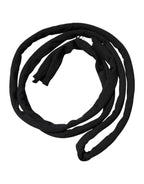 Dolce & Gabbana Black Wool Knitted Neck Wrap Shawl Men Scarf - Zeiniez