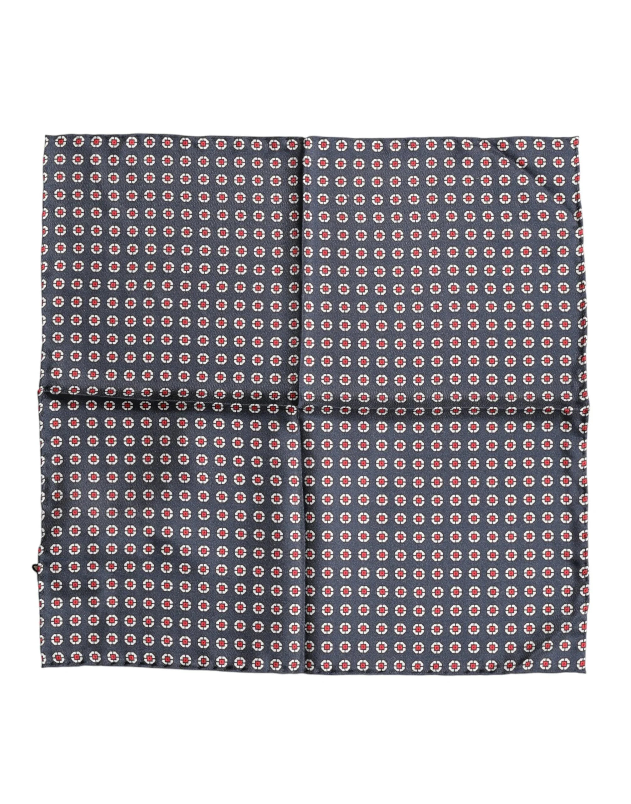 Dolce & Gabbana Blue Patterned Silk Square Handkerchief Scarf - Zeiniez
