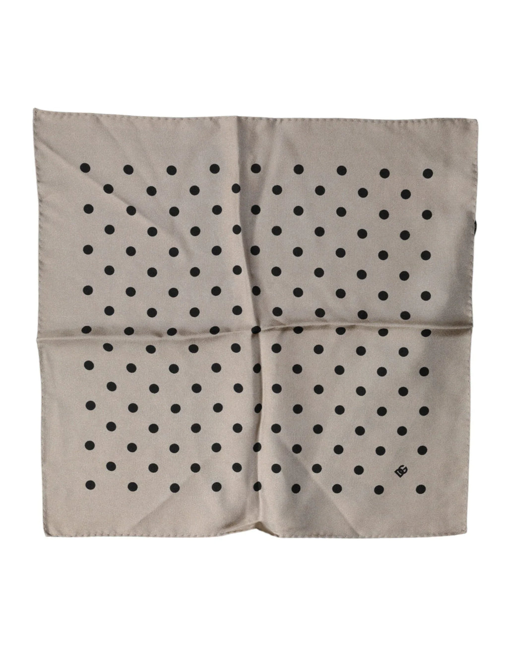 Dolce & Gabbana Brown Polka Dot Square Handkerchief Scarf - Zeiniez