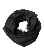 Dolce & Gabbana Black Lace Stole Neck Wrap Shawl Scarf - Zeiniez