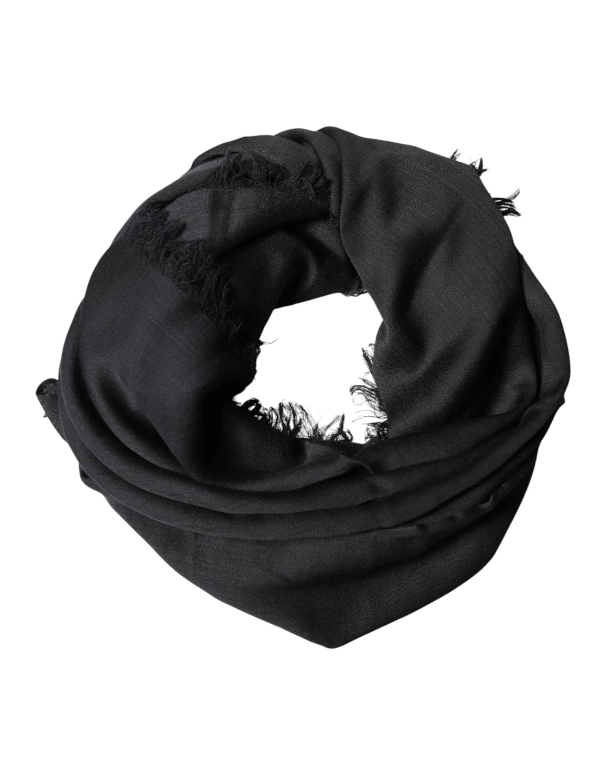 Dolce & Gabbana Black Lace Stole Neck Wrap Shawl Scarf - Zeiniez