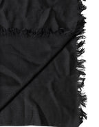 Dolce & Gabbana Black Lace Stole Neck Wrap Shawl Scarf - Zeiniez