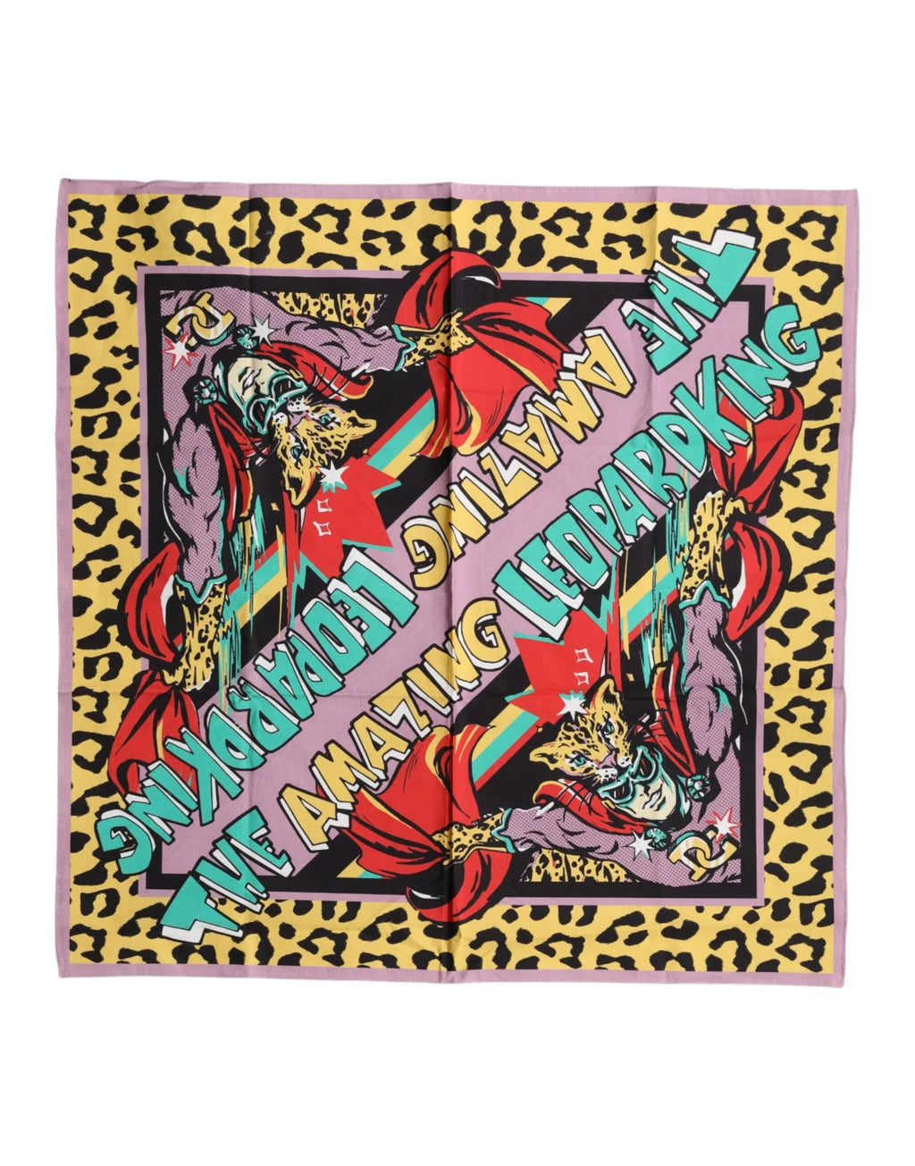 Dolce & Gabbana Multicolor Cartoon Square Foulard Scarf - Zeiniez