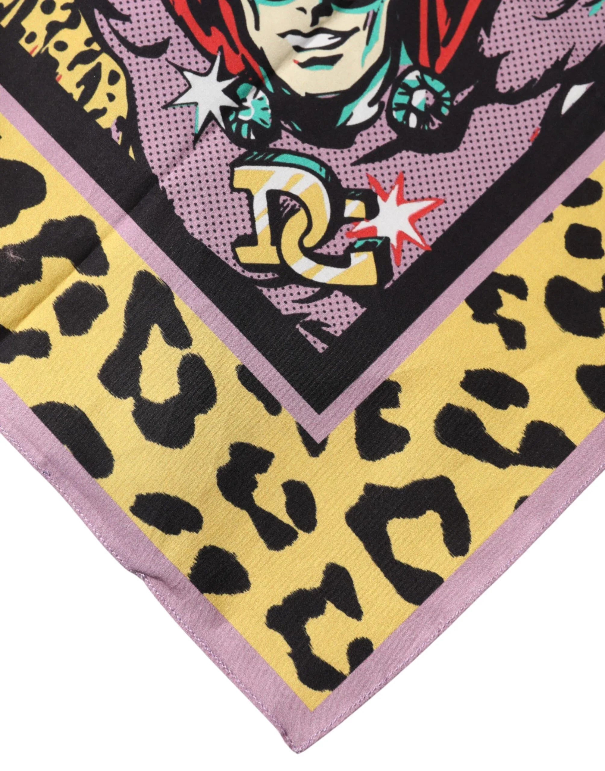 Dolce & Gabbana Multicolor Cartoon Square Foulard Scarf - Zeiniez