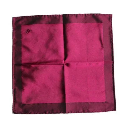 Dolce & Gabbana Maroon Silk Lace Stole Square Foulard Scarf - Zeiniez