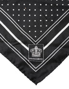 Dolce & Gabbana Scarf Black Poka Dot Men Square Handkerchief - Zeiniez