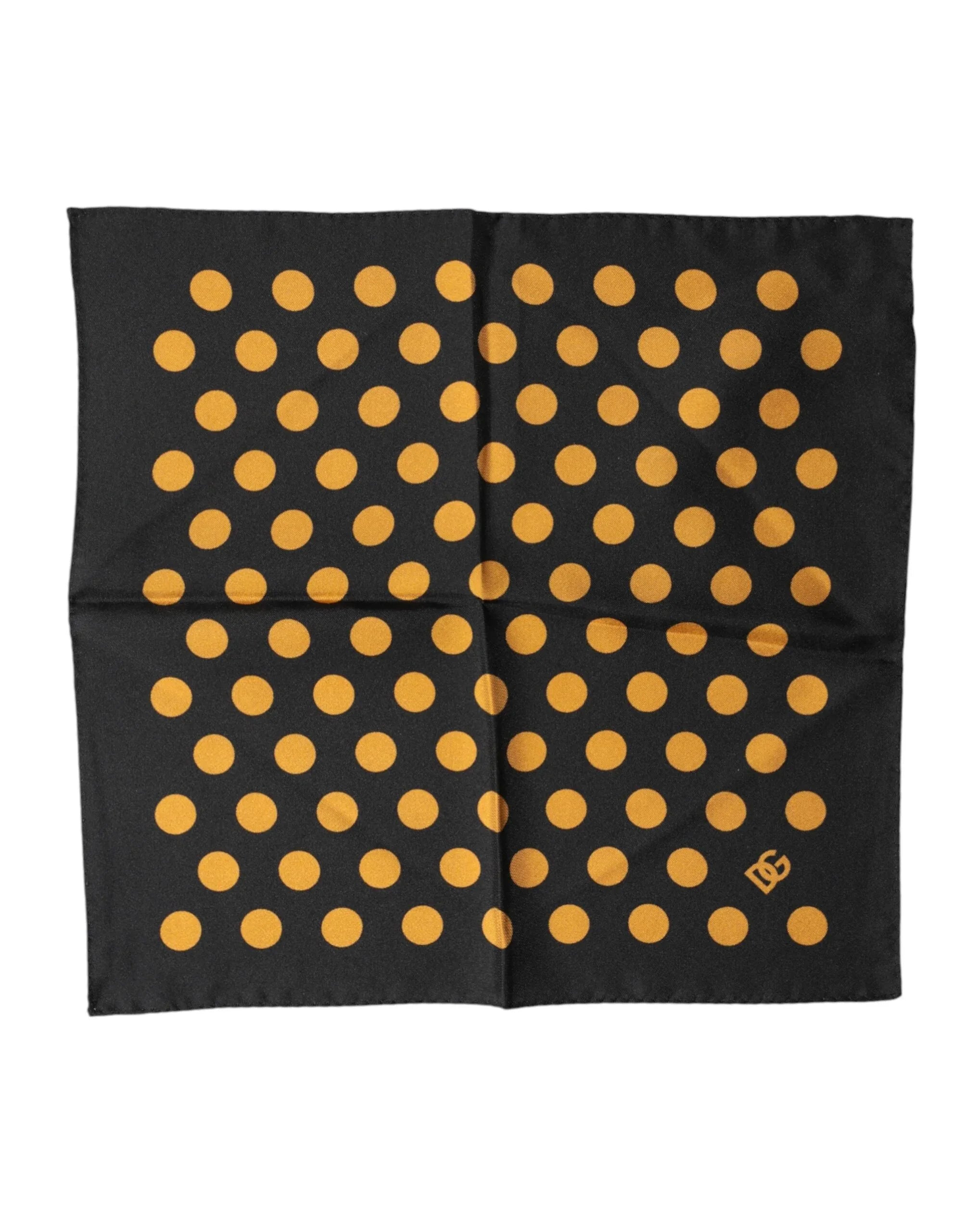 Dolce & Gabbana Black Polka Dot Square Handkerchief Scarf - Zeiniez