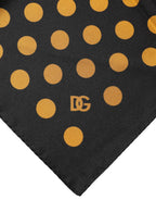 Dolce & Gabbana Black Polka Dot Square Handkerchief Scarf - Zeiniez