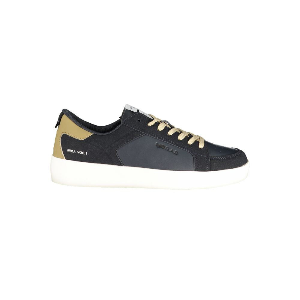 Gas Blue Polyurethane Men Sneaker Gas