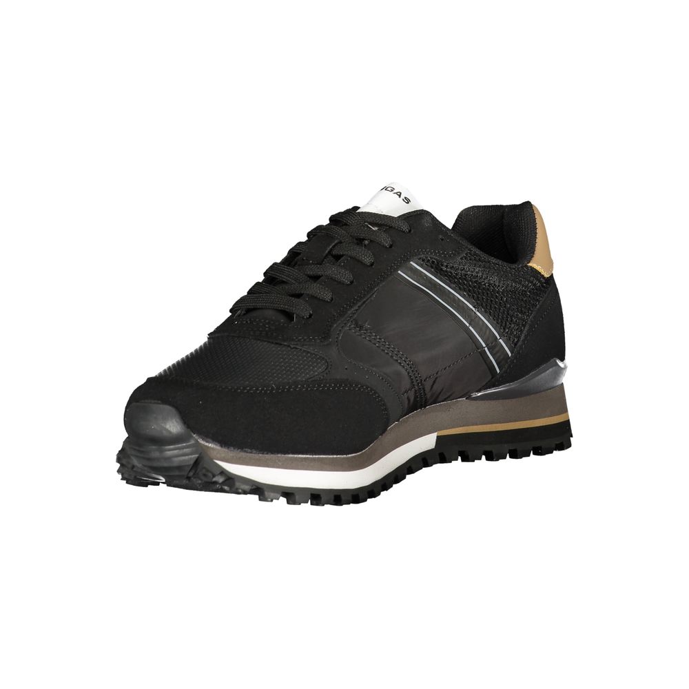 Gas Black Polyester Men Sneaker Gas