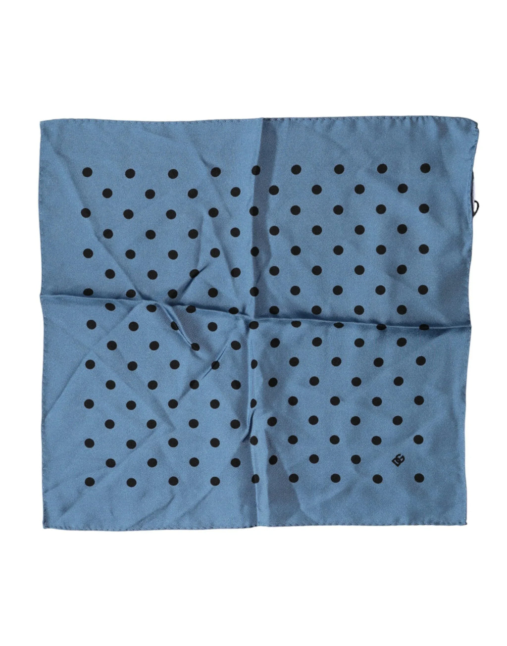 Dolce & Gabbana Blue Polka Dot Square Handkerchief Scarf - Zeiniez