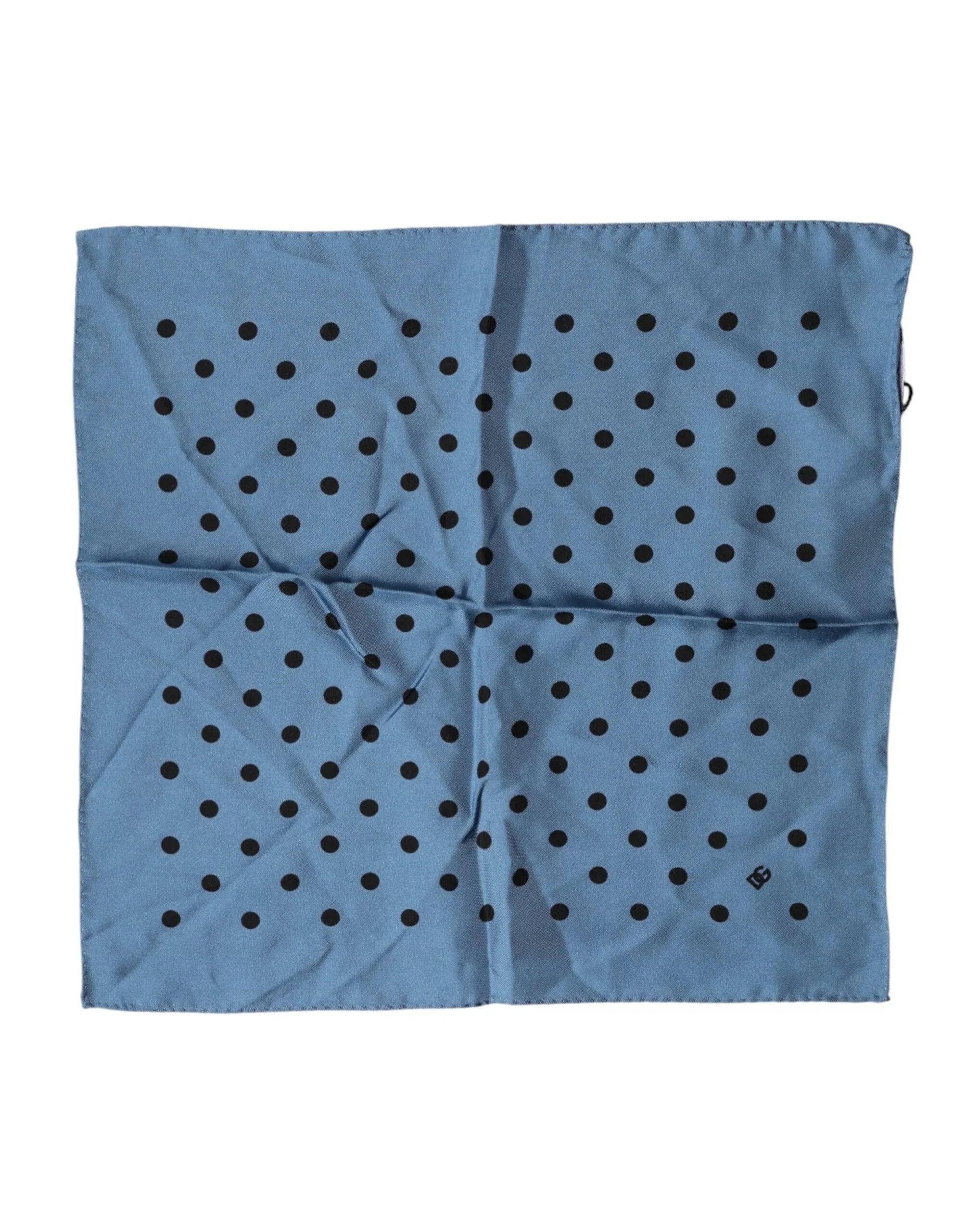 Dolce & Gabbana Blue Polka Dot Square Handkerchief Scarf - Zeiniez