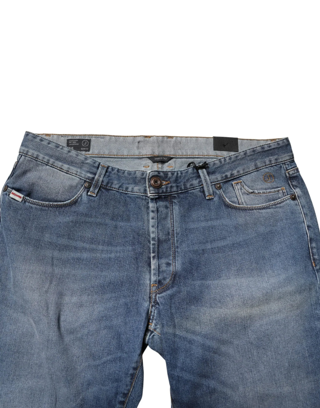 Jeckerson Blue Washed Mid Waist Straight Men Denim Trouser Jeans - Zeiniez