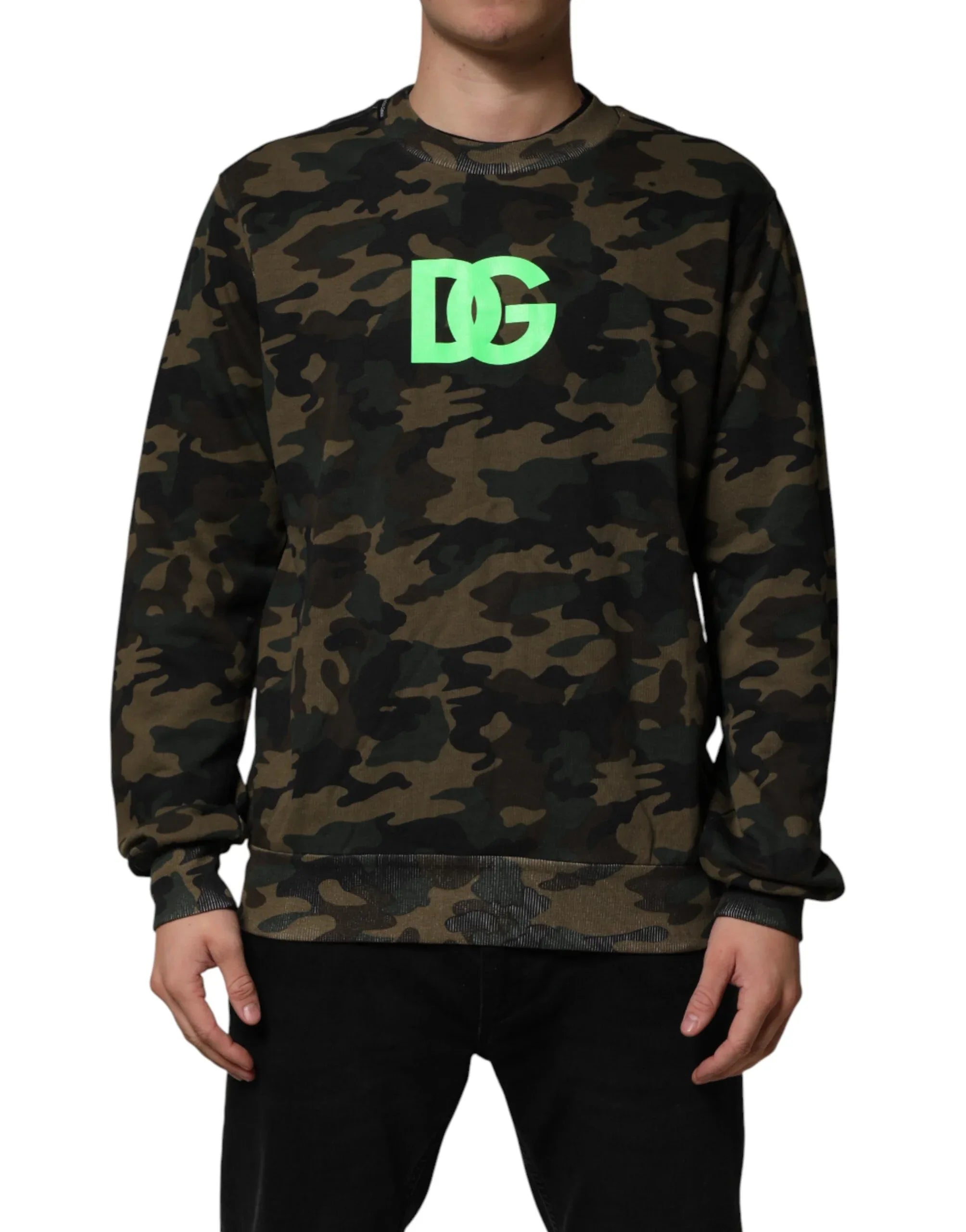 Dolce & Gabbana Multicolor Camouflage Men Sweatshirt Sweater - Zeiniez