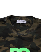 Dolce & Gabbana Multicolor Camouflage Men Sweatshirt Sweater - Zeiniez