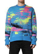 Dolce & Gabbana Multicolor Men Crew Neck Pullover Sweater - Zeiniez