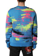 Dolce & Gabbana Multicolor Men Crew Neck Pullover Sweater - Zeiniez