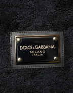 Dolce & Gabbana Black Cotton V-Neck Men Sweatshirt Sweater - Zeiniez