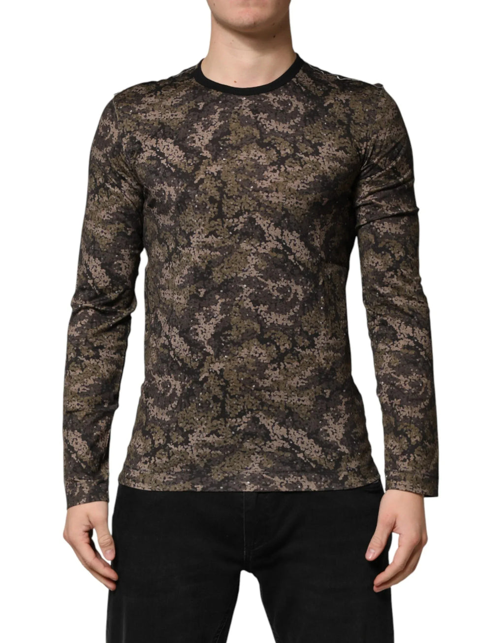 Dolce & Gabbana Multicolor Camouflage Long Sleeves T-shirt - Zeiniez