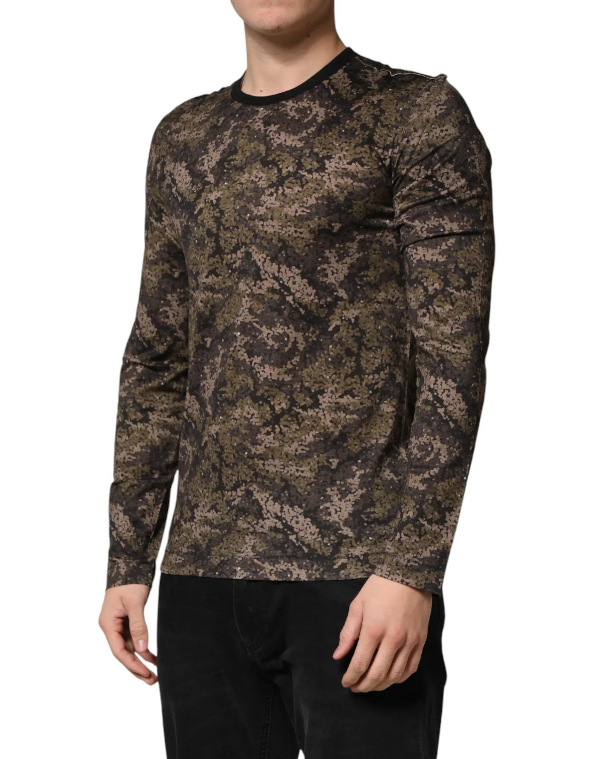 Dolce & Gabbana Multicolor Camouflage Long Sleeves T-shirt - Zeiniez