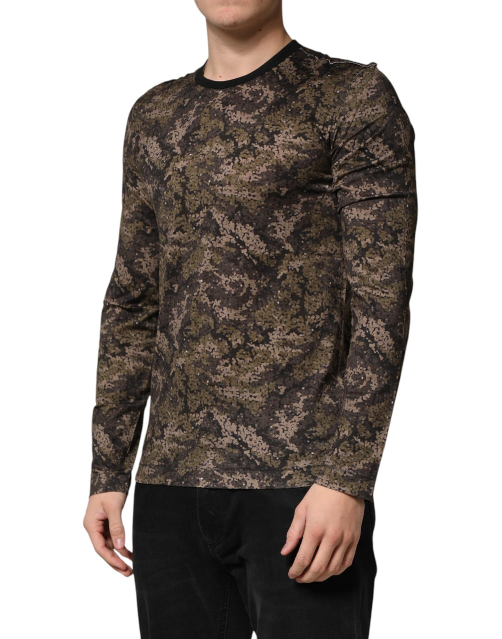 Dolce & Gabbana Multicolor Camouflage Long Sleeves T-shirt