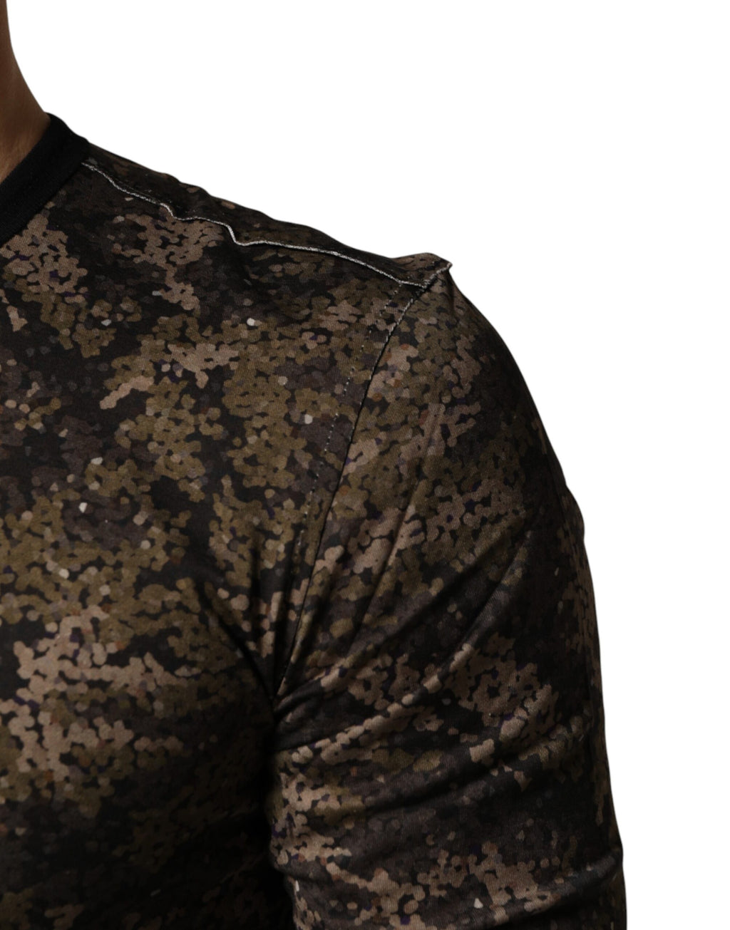 Dolce & Gabbana Multicolor Camouflage Long Sleeves T-shirt