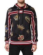Dolce & Gabbana Black King Crown Hooded Sweatshirt Sweater - Zeiniez