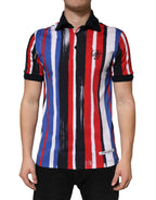 Dolce & Gabbana Multicolor Stripes Cotton Men Polo T-shirt - Zeiniez