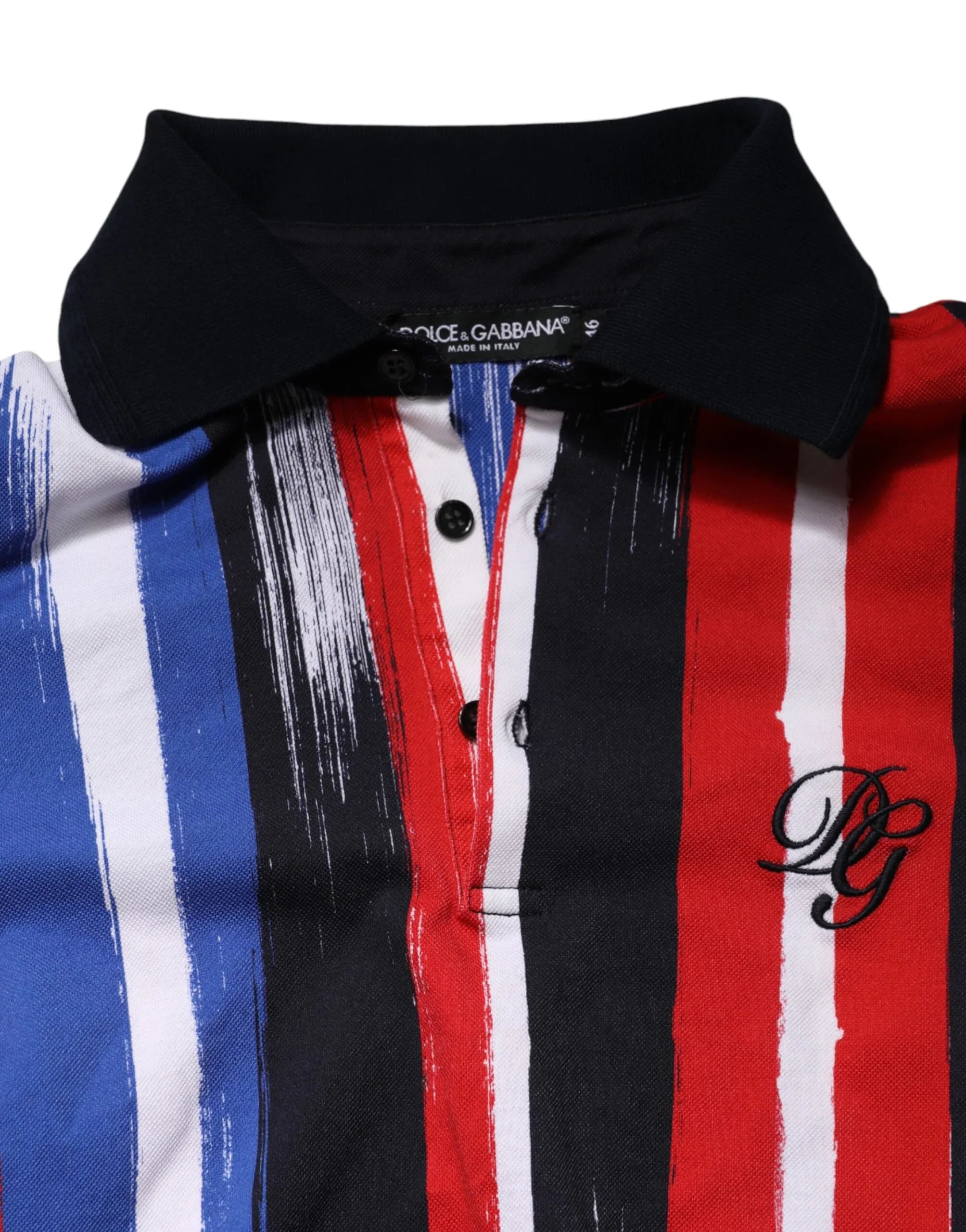 Dolce & Gabbana Multicolor Stripes Cotton Men Polo T-shirt - Zeiniez